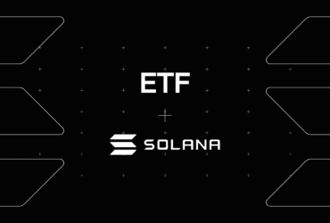 Fundo preto escrito ao centro em branco "ETF Solana"