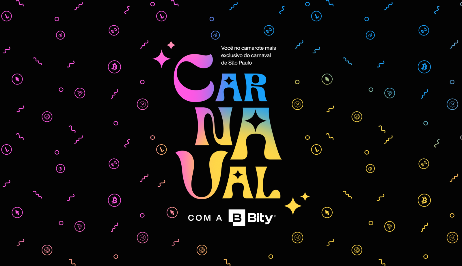 imagem de divulgação da campanha de carnaval do bitybank